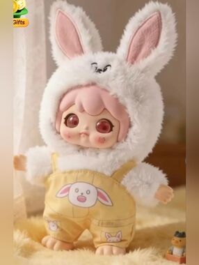 Xuefu Lolita Rabbit AI Plush Pendant.  "Pink Bunny"